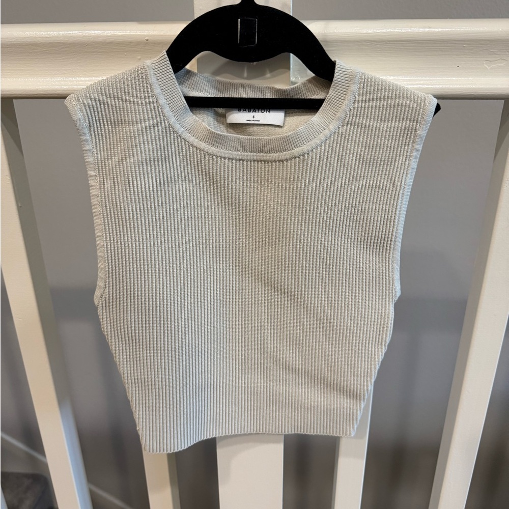 Babaton Aritzia Knit Ribbed Cropped Top / Tank